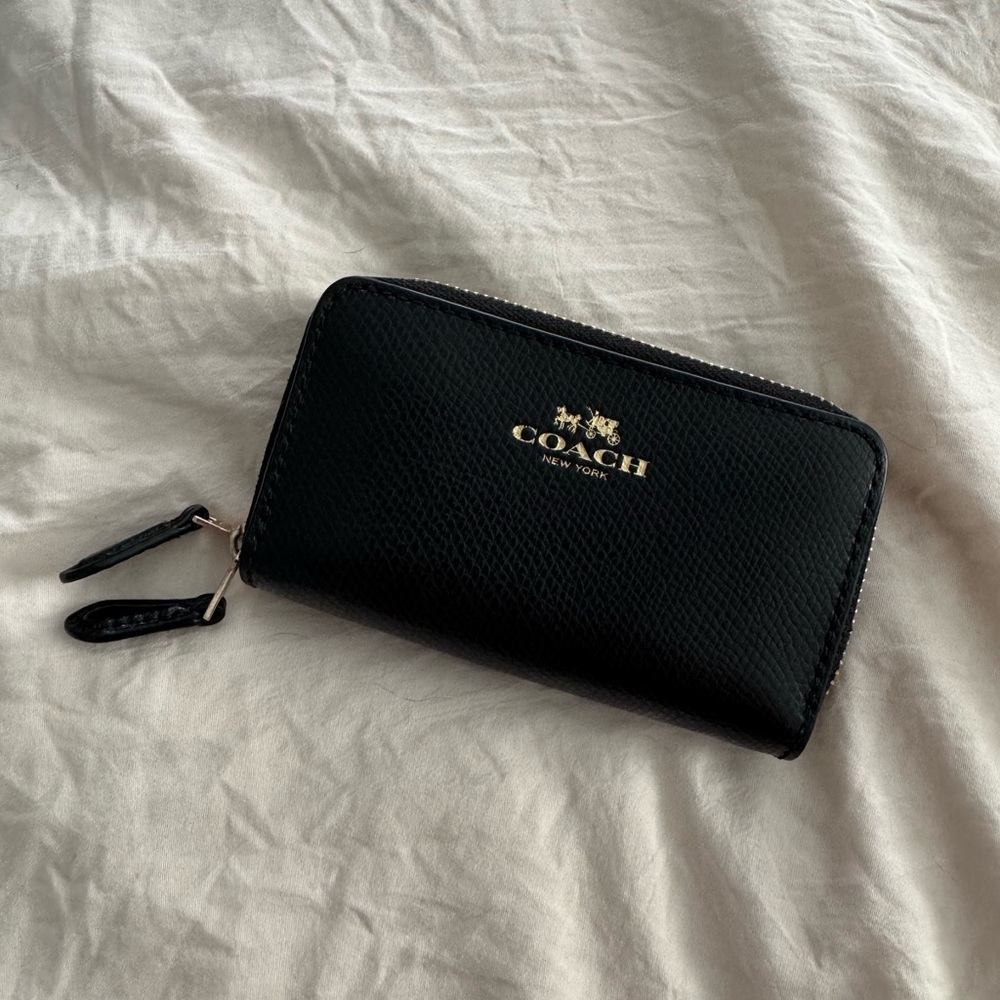 NWOT Coach Black Leather Wallet